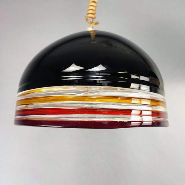 Murano Glass Pendants by Roberto Pamio and Renato Toso for Leucos, Set of 2 For Sale - Image 5 of 10
