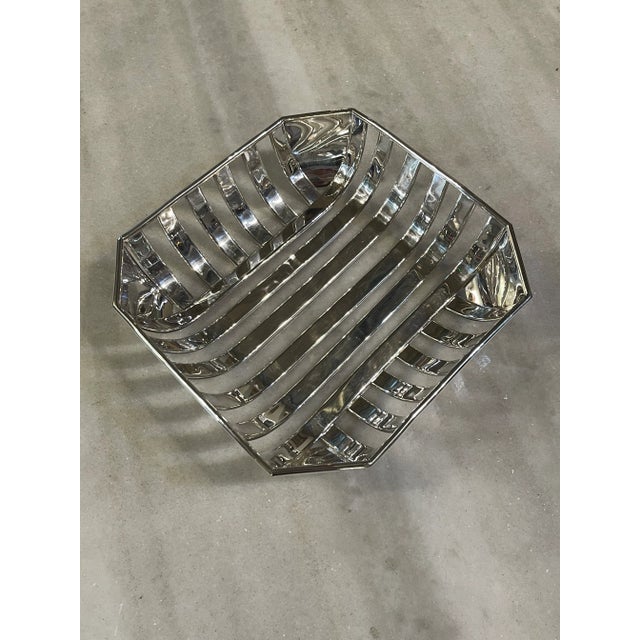 Italian Mid 20th Century Fratelli Cacchione Sterling Silver Center Piece Bowl For Sale - Image 3 of 12