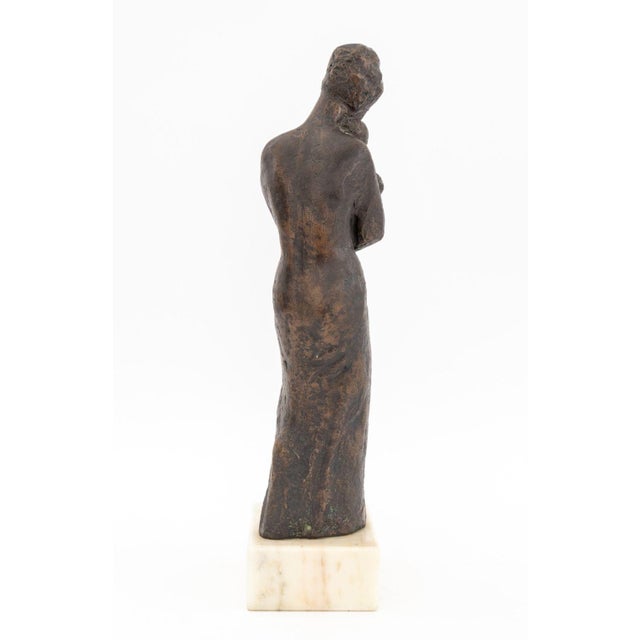 Mid 20th Century Tanya Poust Mother & Child Patinated Bronze For Sale - Image 5 of 7