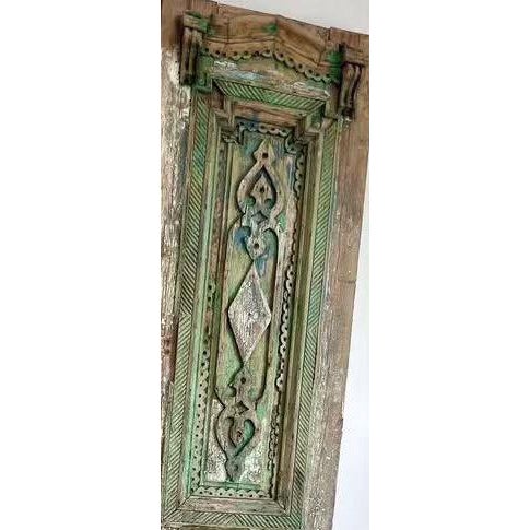 Gorgeous One-of-a-kind Pair Antique Vintage European French Doors. Carved Pine Wood with Original Paint/Patina. Over 100...