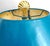 Huge Lamp Pair Blue & Metallic Gold Hand Painted Peacocks 1960s Kutani For Sale - Image 16 of 18