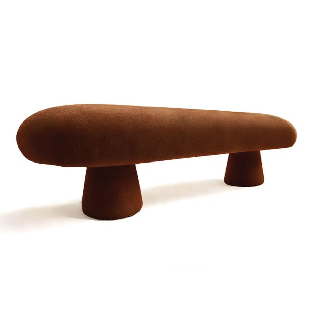 Contemporary Éxtasis Bench in Brown Velvet by Moanne For Sale - Image 3 of 4