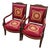 Empire Mahogany Armchairs in Petit Point, Set of 2 For Sale