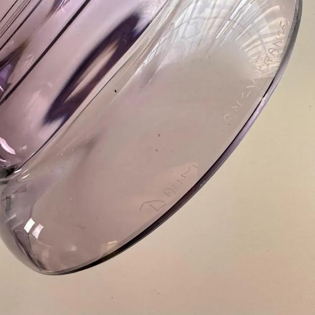 Gold Vintage Glass Ball Vase attributed to Daum Nancy, 1970s For Sale - Image 8 of 10