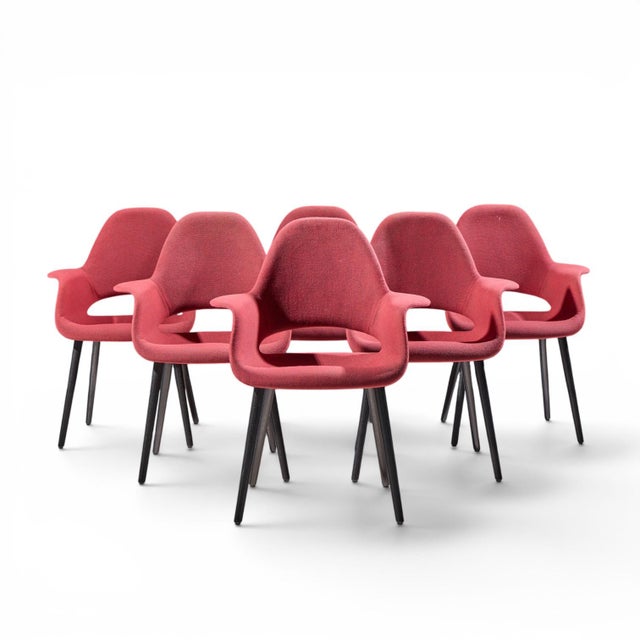 Charles Eames & Eero Saarinen for Vitra Organic Mid Century Dining Chairs - Set of 6 Each chair measures: 29 wide x 25...