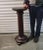 American Antique American Mahogany Wood Column Pedestal Display Plant Stand For Sale - Image 3 of 8