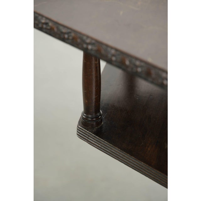 Antique English Wooden Hexagonal Top Turning Book Table, 19th Century For Sale - Image 13 of 17