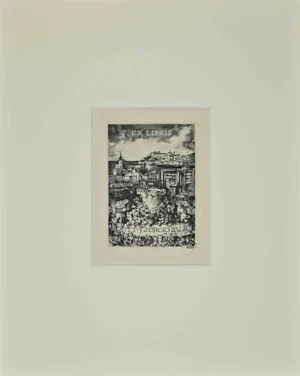 Giulio Cisari, Ex Libris Giorgio Balbi, Woodcut, Mid-20th Century