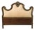 20th Century Italian Baroque Style Carved and Gilded Wood with Fabric Headboard For Sale