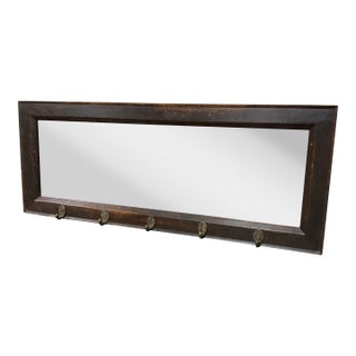 Pottery Barn Pub Mirror With Hanging Hooks For Sale