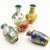 Set of 5 Miniature Chinese Cloisonné Vases | Floral Motif With Wood Stands & Box For Sale - Image 9 of 15