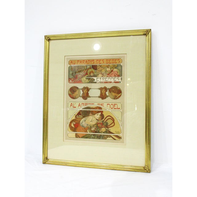 1900 - 1909 Alphonse Mucha "Au Paradis Des Bebes" Lithograph 1902 Paris For Sale - Image 5 of 10