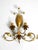 Hollywood Regency Italian Gold Plated Floral Regency Murano Glass Sconces, 1980s, Set of 2 For Sale - Image 3 of 18