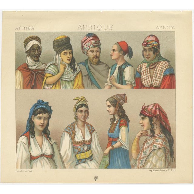 Racinet, Afrique: North African Architecture & Costume, 1888, Lithographs, Set of 3 For Sale - Image 4 of 10