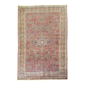 Antique Red Floral Sarouk, 7'10'' X 11'9''