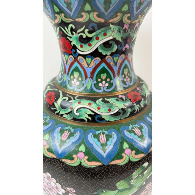 Chinese Cloisonne Vase 20.5"
