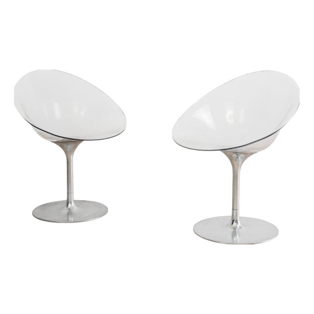 Vintage Space Age Eros Armchairs by Philippe Starck for Kartell, 1970s, Set of 2 For Sale