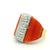 Metal 1970s Italian 18k Gold Coral & 1.50 Carat Diamond Cocktail Ring, Size 7.25 For Sale - Image 7 of 10