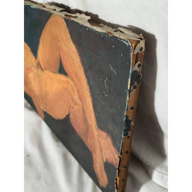 Post Impressionist Painting Reclining Nude by Adolf Hoelzel (1854-1934) Early 20th century Post Impressionist figural...