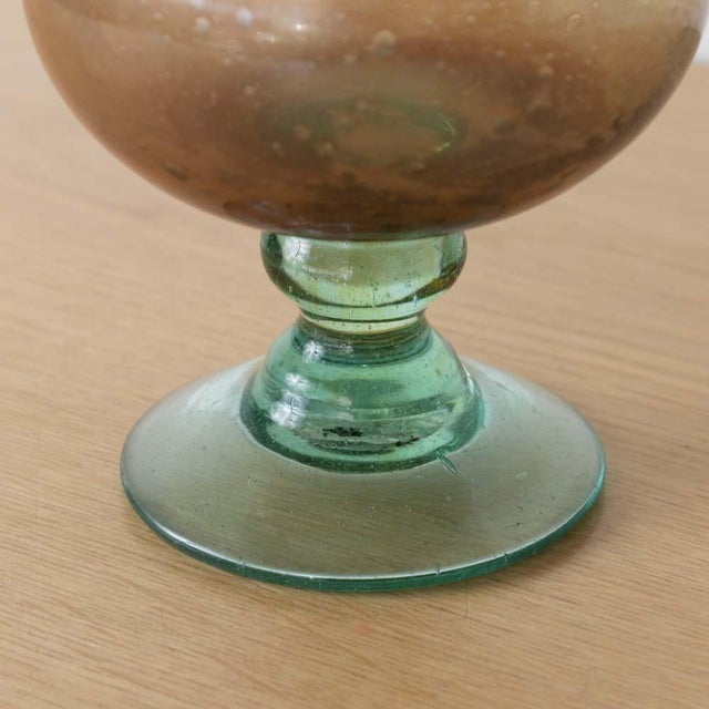 Brown 1960s Tall Italian Murano Amphora Vase For Sale - Image 8 of 9