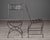 Mid 20th Century Set of Four French Iron Curule Side Chairs With Woven Strap Seats For Sale - Image 5 of 12