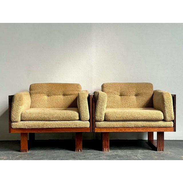 Vintage Boho Poul Cadovius “Govenor” Teak Case Lounge Chairs - A Pair For Sale In West Palm - Image 6 of 12