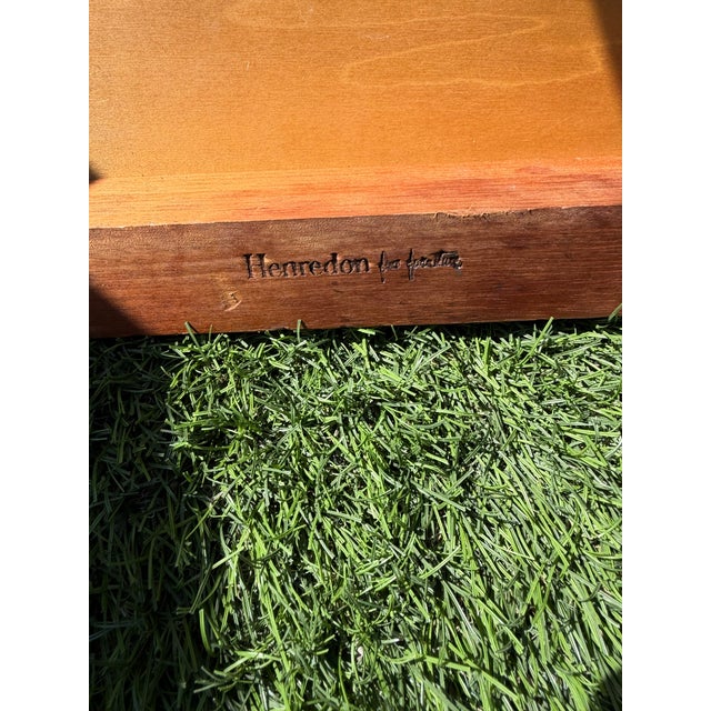 Authentic vintage coffee table by Henredon Fine Furniture, in the Ming/Chinoiserie style popular in their 1970s–80s case...