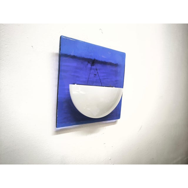 Blue Murano Glass Wall Lamp, 1980s For Sale - Image 4 of 10