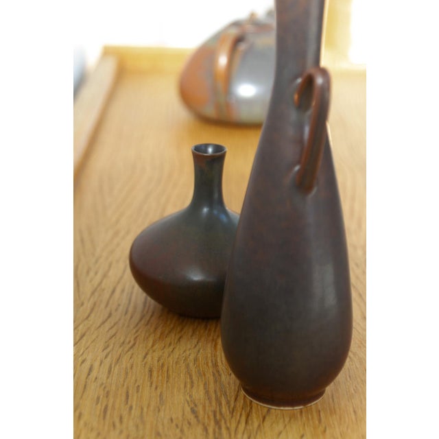 Stoneware Vases by Carl-Harry Stålhane for Rörstrand, Sweden, 1950s, Set of 2 For Sale - Image 15 of 16