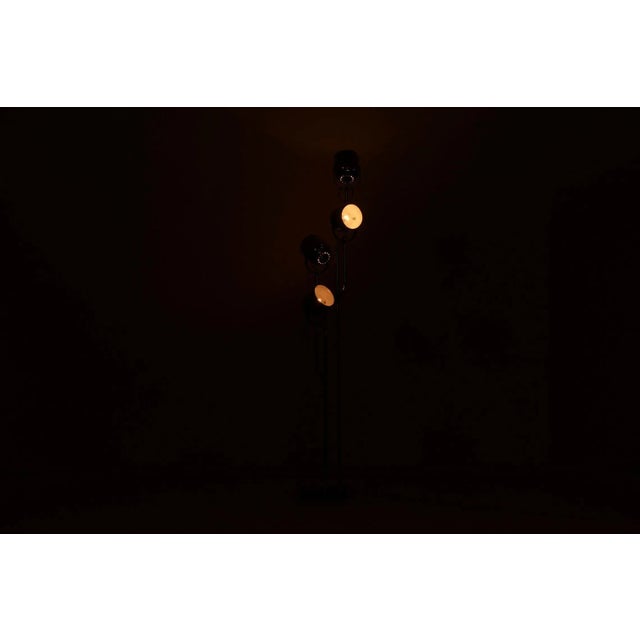 4-Head Chrome and Black Floor Lamp from Reggiani, Italy, 1970s For Sale - Image 3 of 17
