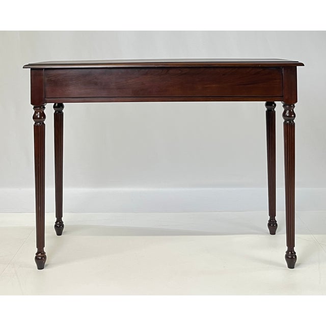 Vintage Harden Furniture "Circa 1991" Collector's Edition Cherry Bowfront Console / Writing Desk For Sale - Image 15 of 16