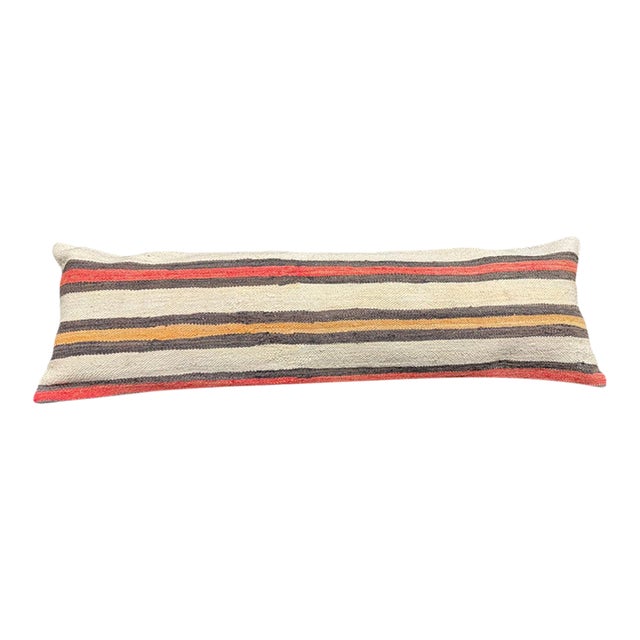 Turkish Hemp Pillow Cushion Natural Beige Brown Cushion Cover 14x45 For Sale