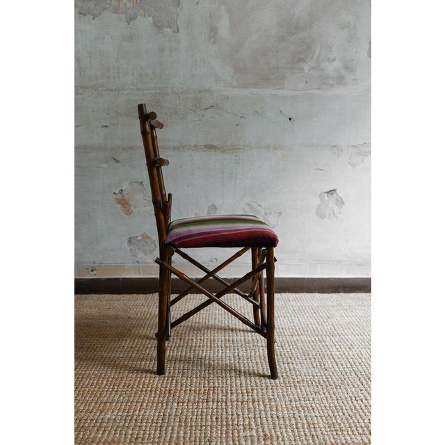 Brown Bamboo Living Room Set with Cushions from Vivai Del Sud, 1970s, Set of 4 For Sale - Image 8 of 16