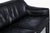 Vintage Black Leather Cab 415 Settee by Mario Bellini for Cassina For Sale - Image 10 of 13