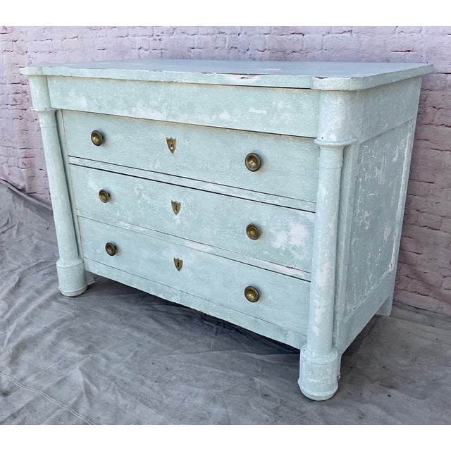 Early 19th Century French Empire Painted Commode For Sale - Image 4 of 10