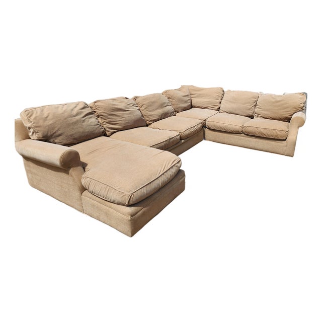 Beige Four-Piece Sectional Sofa Attributed to Arhaus Camden-Style For Sale