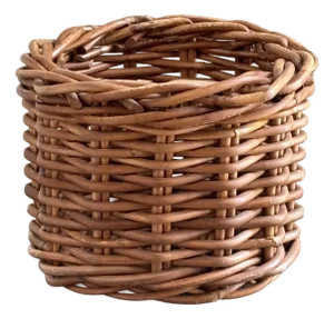 Late-20th Century Natural Wicker Planter Basket