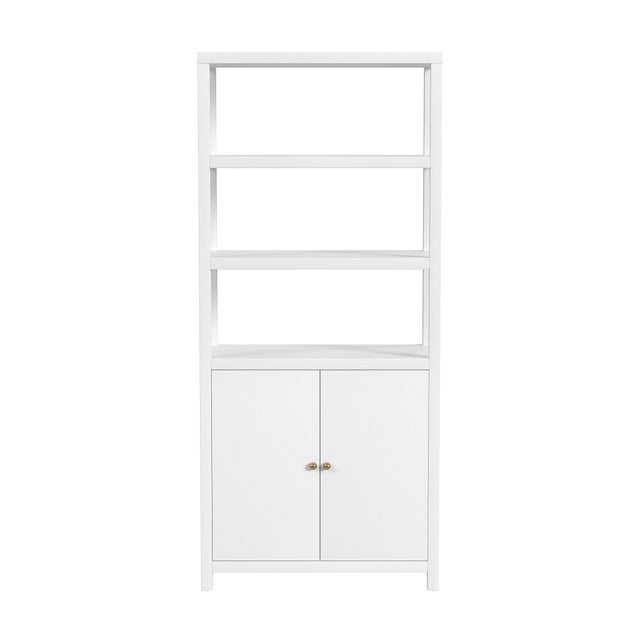 Spritely Home Accent Furniture Nora 32 in W. x 72 in. H Wood 3- Tier Etagere Bookcase, White For Sale - Image 4 of 8