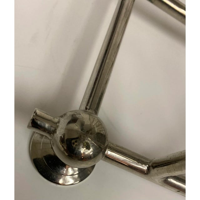 1980s Modern Chrome Magazine Holder For Sale - Image 6 of 6