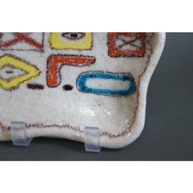 Vintage Italian Decorative Ceramic Dish by Guido Gambone, 1950s For Sale - Image 12 of 17