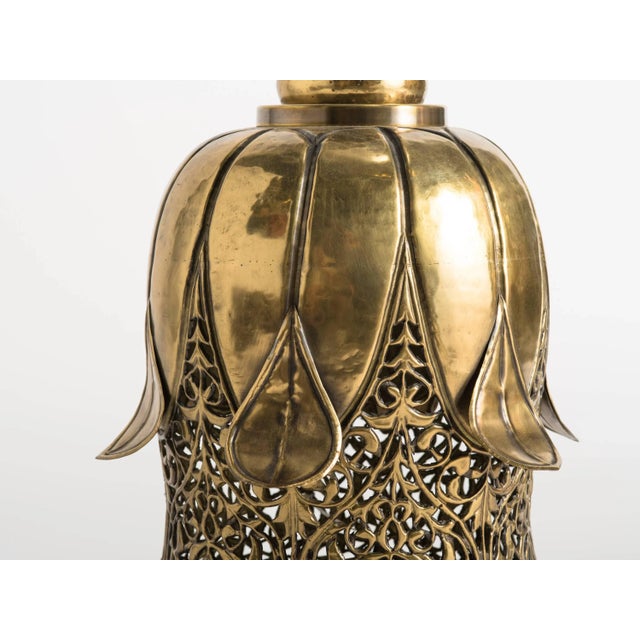Metal Large Brass Middle Eastern Table Lamp For Sale - Image 7 of 8