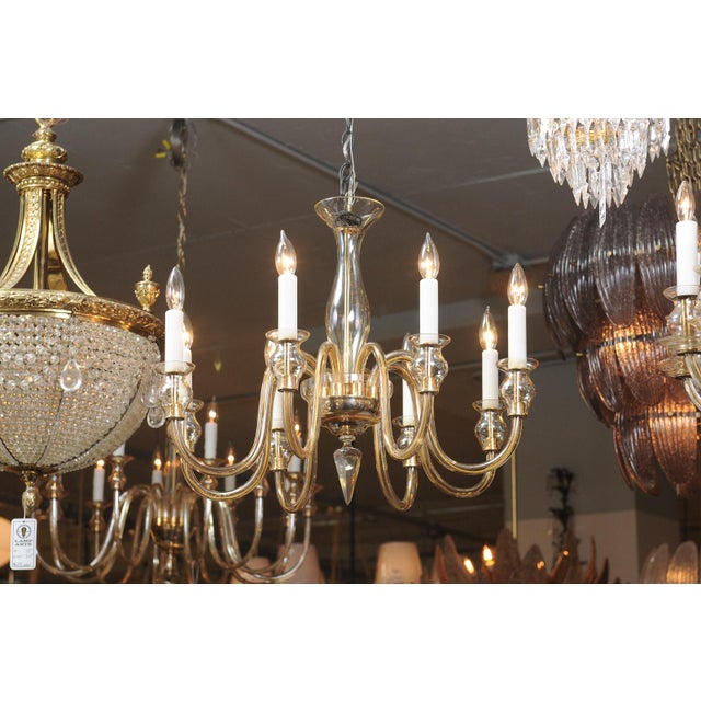 1960s 1960s Scintillating 8-Light Venetian Glass Chandelier For Sale - Image 5 of 12
