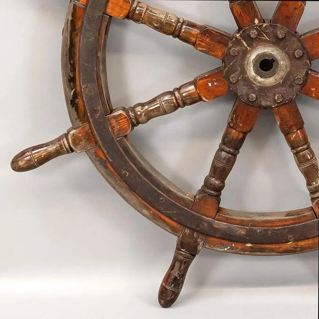 Yacht or Boat Wheel, 1890s For Sale - Image 4 of 9
