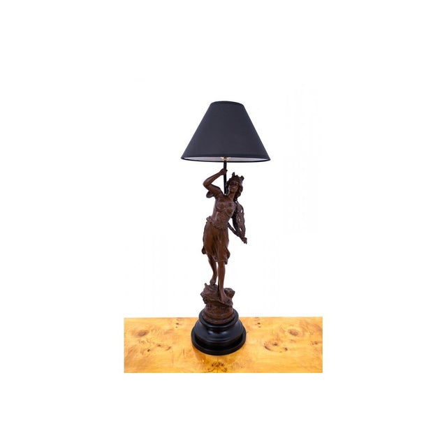 20th Century Figurative Lamps, France, 1890s, Set of 2 For Sale - Image 4 of 9