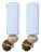 White and Gold Glass Wall Sconces, Set of 2 For Sale