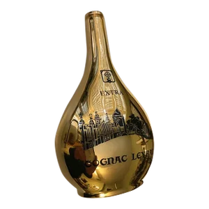 French Vintage Collectible Cognac Leyrat Bottle, Limoges Porcelain, France