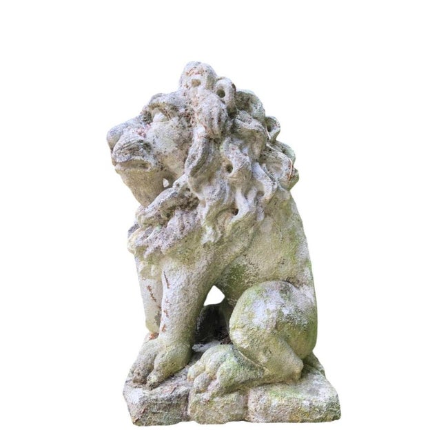 Add a touch of grandeur and elegance to your space with our stunning Pair of Stone Lions from the 20th Century. These...
