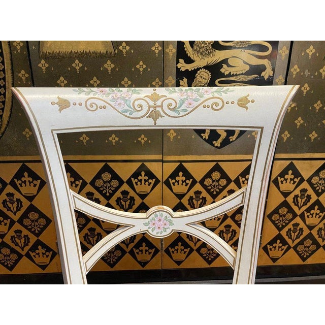 Directoire Style Painted Chairs, Set of 6 For Sale - Image 6 of 10