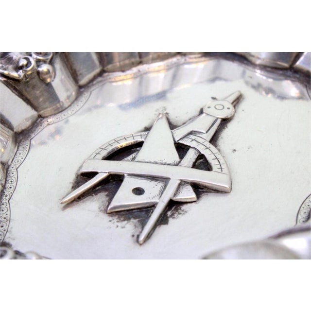 Silver Shell-Shaped Ashtray with Reliefs For Sale - Image 5 of 7