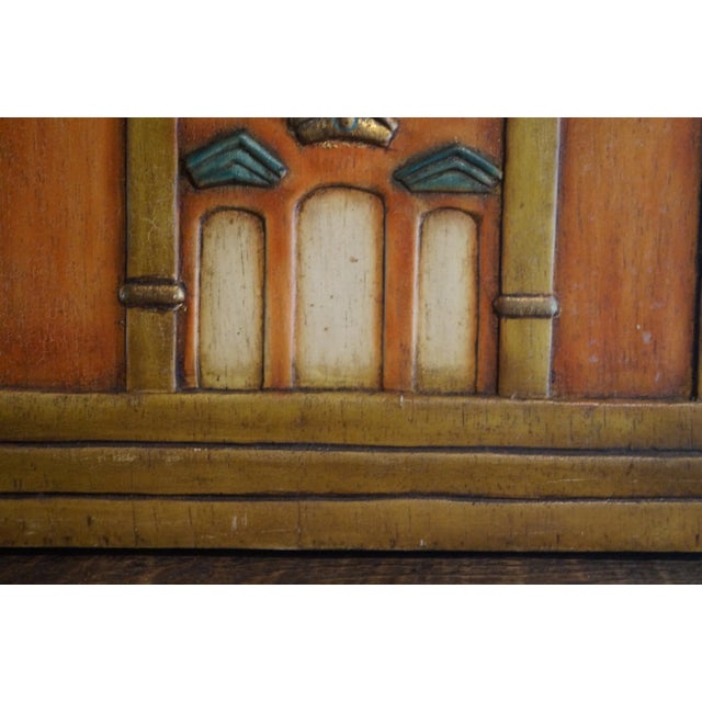 1980s Handmade Carved Wood Guatemalan Church Retablo For Sale - Image 10 of 10